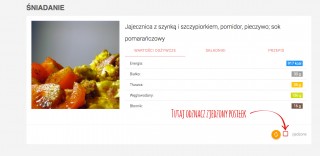 Po co odznaczać zjedzone posiłki w mojej diecie?